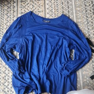 Lane Bryant Cobalt Blue Long Sleeve Top
